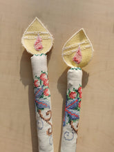 Indlæs billede til gallerivisning Evighedslys (stage) - farverige broderier (sæt af 2 stk)