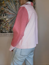 Indlæs billede til gallerivisning Patchwork skjorte - rosa nuancer - str L/XL
