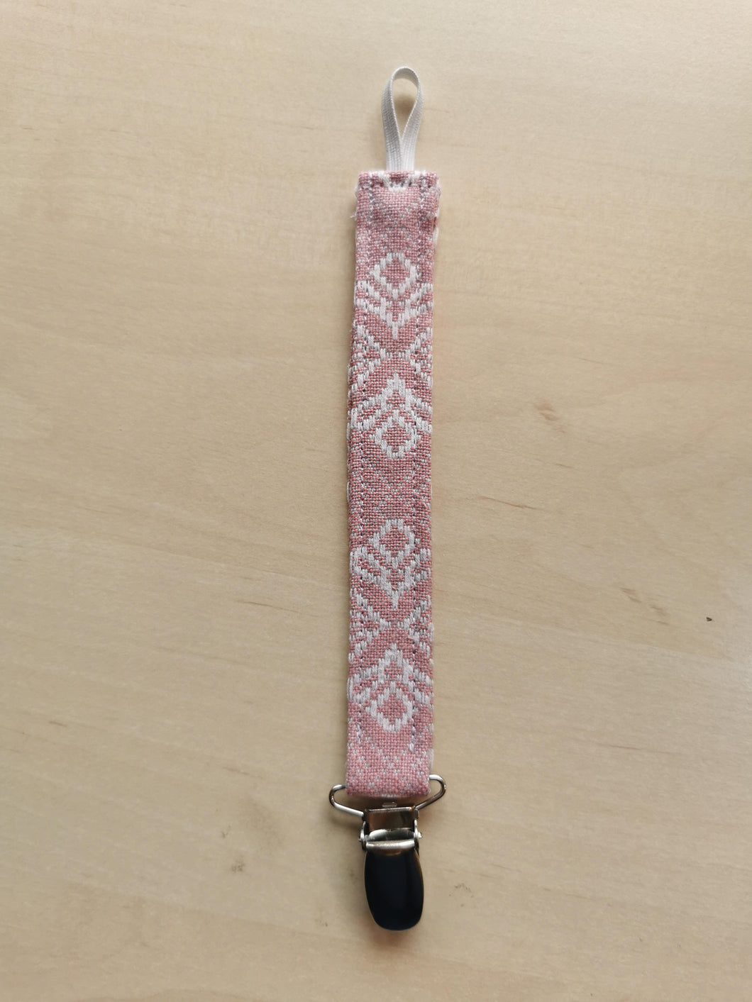 Suttesnor rosa med hvid vævning