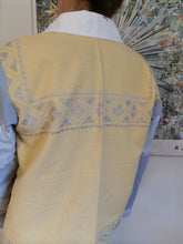 Indlæs billede til gallerivisning Patchwork skjorte - gul og grå - str. M/L
