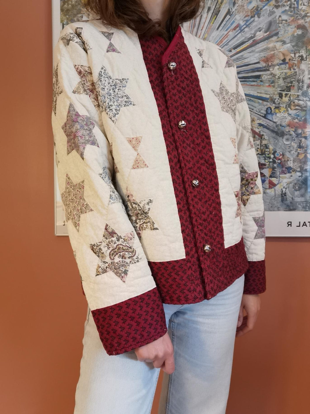 Patchwork jakke - stjerner