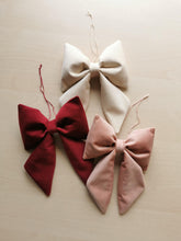 Indlæs billede til gallerivisning Sløjfe - julerødt velour
