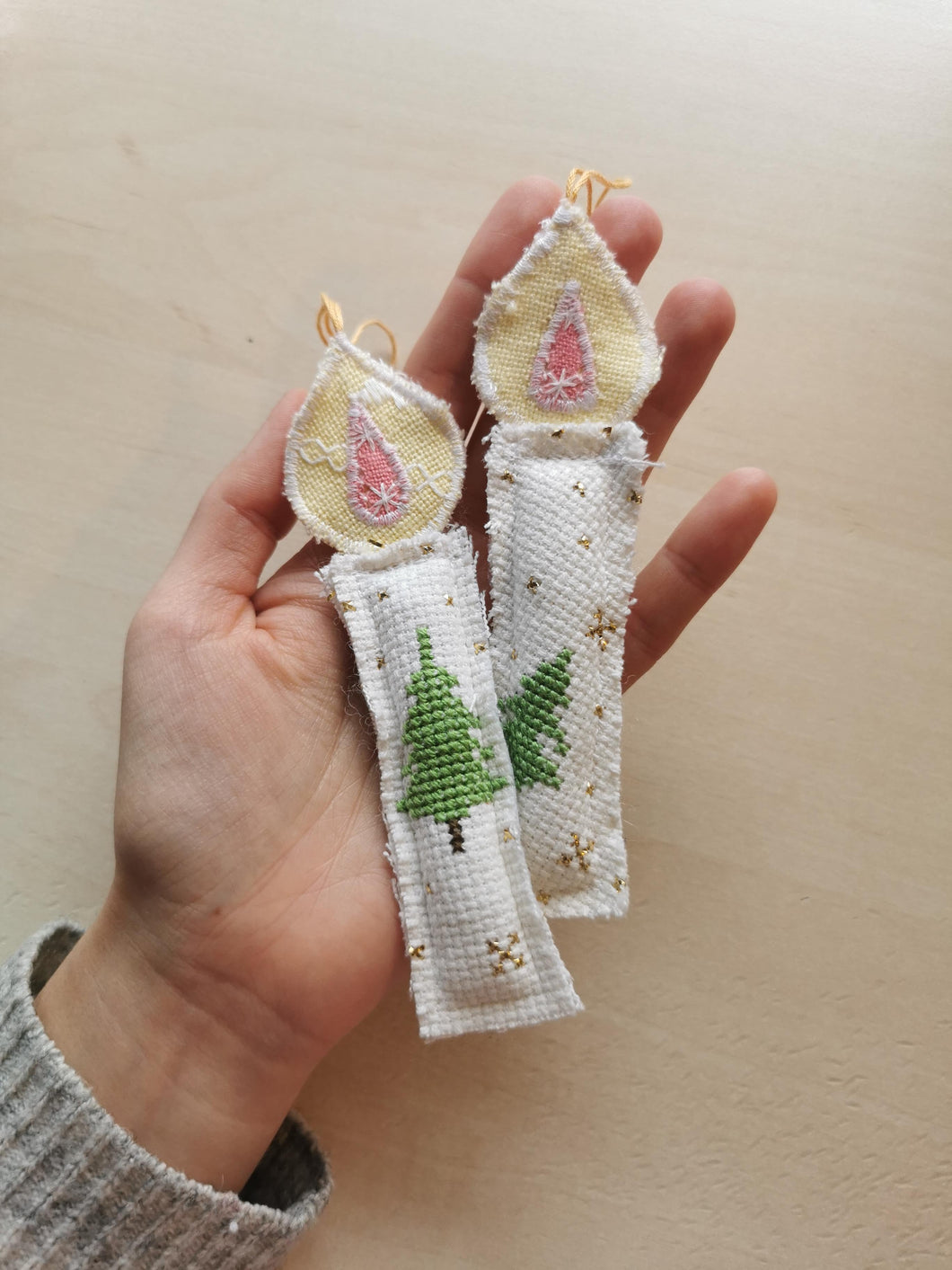 Evighedslys mini - sæt af 2 stk, juletræer