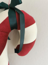 Indlæs billede til gallerivisning Sukkerstok stor - rødt og hvidt velour
