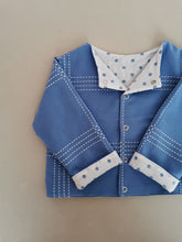 Indlæs billede til gallerivisning Overgangsjakke, blå med prikker, str. 92
