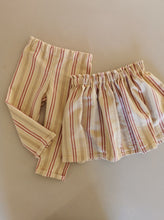 Indlæs billede til gallerivisning Nederdel, striber rød og beige, str. 116
