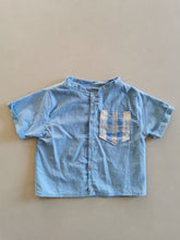 Indlæs billede til gallerivisning Sæt med shorts og kortærmet skjorte. Blå
